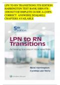 LPN TO RN TRANSITIONS 5TH EDITION HARRINGTON TEST BANK ISBN:978-  1496382733|COMPLETE GUIDE A+|100% CORRECT  ANSWERS| 2024)|AKLL CHAPTERS AVAILABLE