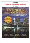 Test Bank for Financial Accounting for MBAs 8th Edition by  Easton, Wild, Halsey, McAnally |All Chapters,  Year-2024|