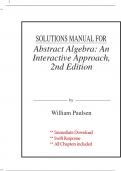 Solutions for Abstract Algebra, An Interactive Approach, 2nd Edition Paulsen (All Chapters included)