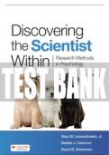 Test Bank For Discovering the Scientist Within - Third Edition ©2023 All Chapters - 9781319463946