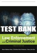 Test Bank For Introduction to Law Enforcement and Criminal Justice - 12th - 2018 All Chapters - 9781305968769
