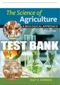 Test Bank For The Science of Agriculture:  A Biological Approach - 5th - 2018 All Chapters - 9781337271585