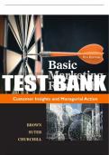 Test Bank For Basic Marketing Research - 9th - 2018 All Chapters - 9781337100151
