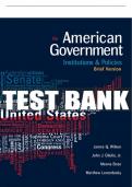 Test Bank For American Government: Institutions and Policies, Brief Version - 13th - 2018 All Chapters - 9781305956346
