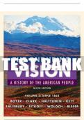 Test Bank For The Enduring Vision, Volume II: Since 1865 - 9th - 2018 All Chapters - 9781337113779