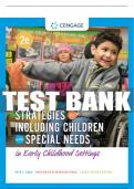 Test Bank For Strategies for Including Children with Special Needs in Early Childhood Settings - 2nd - 2018 All Chapters - 9781305960695
