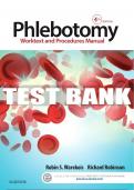 Test Bank For Phlebotomy, 4th - 2016 All Chapters - 9780323289603
