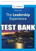 Test Bank For The Leadership Experience - 8th - 2023 All Chapters - 9780357716304