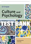 Test Bank For Culture and Psychology - 7th - 2023 All Chapters - 9780357658055