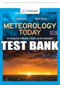 Test Bank For Meteorology Today: An Introduction to Weather, Climate, and the Environment - 13th - 2022 All Chapters - 9780357452073