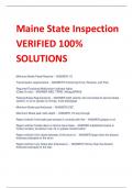LATEST Maine State Inspection VERIFIED 100% SOLUTIONS