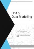 Pearson BTEC Level 3 Information Technology - Unit 5 Data Modelling - Assignment 1 LABC - *DISTINCTION* GRADED 2024 