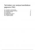Hoorcolleges 1-8 Technieken voor analyse kwantitatieve gegevens (TAK)