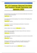 RN ATI Capstone Maternal Newborn and Women's Health Questions and Answers -2024