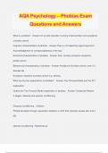 AQA Psychology – Phobias Exam Questions and Answers