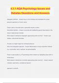 4.3.1 AQA Psychology Issues and Debates Questions and Answers