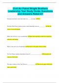 Civil Air Patrol Wright Brothers  Leadership Test Study Guide Questions  and Answers Rated A+