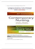 Test Bank For Contemporary Nursing Issues, Trends, & Management 8th Edition by Barbara Cherry, Susan Jacob |Chapter 1-28| All Chapters with Correct Questions and Answers/ A+
