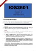 IOS2601 Assignment 1 (Complete Answers) Semester 1 - Due: March 2024
