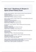 Mat Level 1 Readiness & Shapes in Space (Peak Pilates) Exam 2024 Questions and Answers