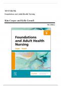 Foundations and Adult Health Nursing, 9th Edition...testbank....Document available