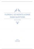 Florida 2-20 Agents License Exam Questions