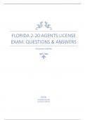 Florida 2-20 Agents License Exam: Questions & Answers