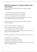 EMR Test #1 (Chapters 1-7) Practice Questions with correct answers