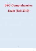 BSG Comprehensive Exam (Fall 2019 BSG Comprehensive Exam (Fall 2019.