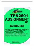 TPN2601ASSIGNMENT 1 2024 GUIDELINES ON TEACHING AND LEARNING IN A SCHOOL