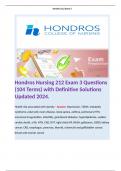 Hondros Nursing 212 Exam 3 Questions (104 Terms) with Definitive Solutions Updated 2024. 