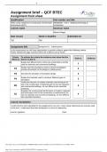 unit 6 Assignment brief – QCF BTEC