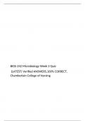 BIOS 242 Microbiology Week 2 Quiz 2 (Version 2), Chamberlain. Best document for exam.