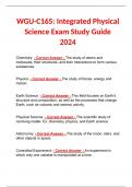 WGU-C165: Integrated Physical Science Exam Study Guide 2024