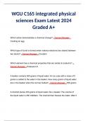 WGU C165 integrated physical sciences Exam Latest 2024 Graded A+