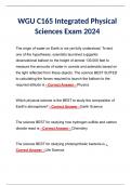 WGU C165 Integrated Physical Sciences Exam 2024 