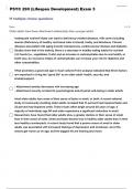 PSYC-290 LIFESPAN DEVELOPMENT EXAM 3 QUESTIONS WITH 100% CORRECT MARKING SCHEME