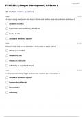 PSYC-290 LIFESPAN DEVELOPMENT EXAM 2 QUESTIONS WITH 100% CORRECT MARKING SCHEME