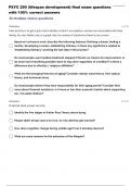PSYC-290 LIFESPAN DEVELOPMENT FINAL EXAM QUESTIONS WITH 100% CORRECT MARKING SCHEME