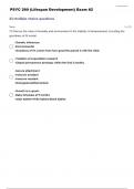 PSYC-290 LIFESPAN DEVELOPMENT EXAM 2 QUESTIONS WITH 100% CORRECT MARKING SCHEME