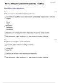 PSYC-290 LIFESPAN DEVELOPMENT EXAM 3 QUESTIONS WITH 100% CORRECT MARKING SCHEME