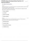 PSYC-290 LIFESPAN DEVELOPMENT EXAM PREP UNITS 1-10 QUESTIONS WITH 100% CORRECT MARKING SCHEME
