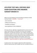 ATLS POST TEST WELL CERTIFIED 2024  EXAM QUESTIONS AND ANSWERS  ALREADY GRADED A+