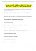 Hondros NUR 163 Exam 2 | 100% Correct Answers | Verified | Latest 2024 Version
