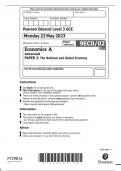 Edexcel A-Level Economics A Question Paper 2 June 2023