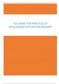 Test Bank For Principles Of Development 6th Edition By Wolpert
