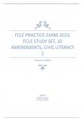 FCLE PRACTICE EXAM 2023, FCLE STUDY SET, 10 AMENDMENTS, CIVIC LITERACY 2