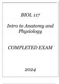 BIO 117 INTRO TO ANATOMY & PHYSIOLOGY COMPLETED EXAM Q & A 2024 HONDROS.