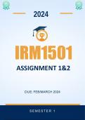 IRM1501 Assignment 1 and 2 Semester 1 2024