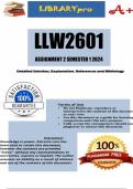 LLW2601 Assignment 2 Semester 1 due April 2024